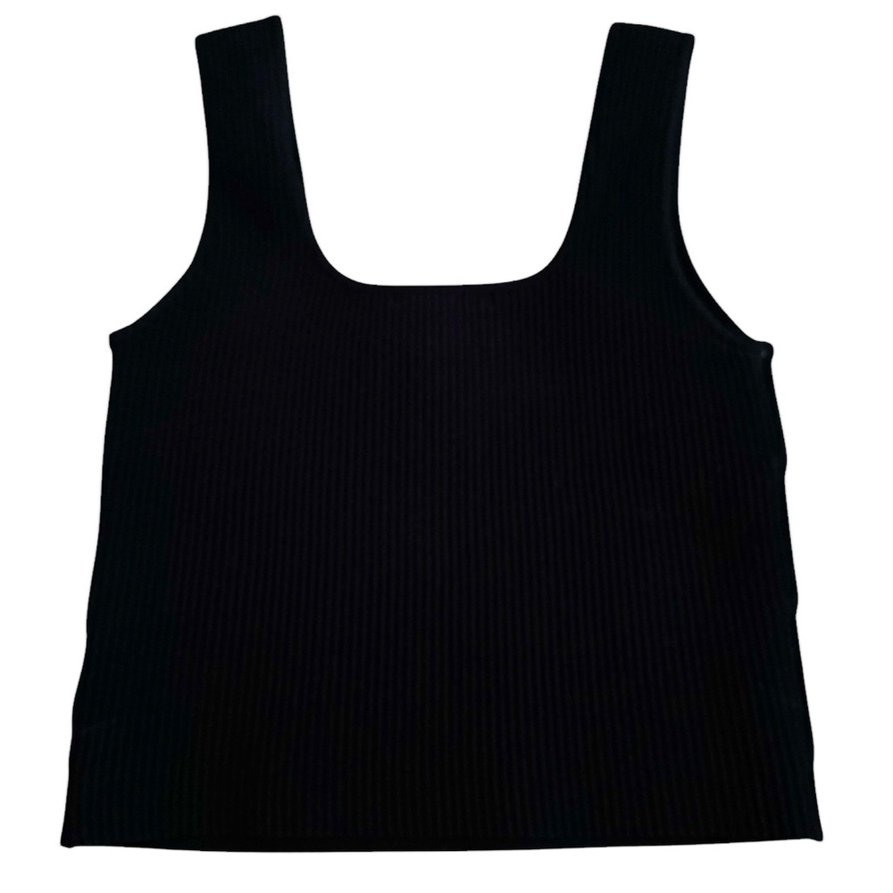 Black Ribbed Tank Top - Picture 4 of 4